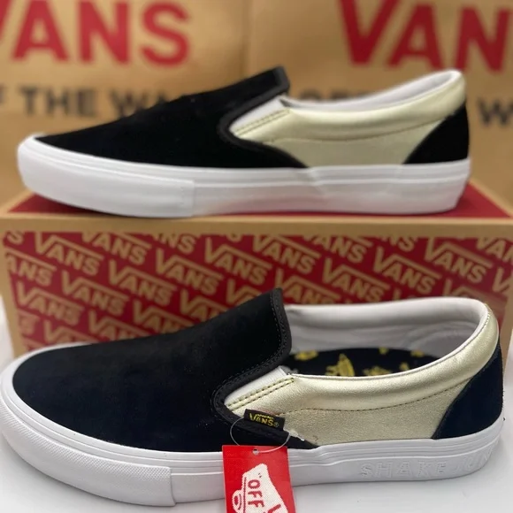 Vans Men’s Slip-On Pro(Shake Junt) Black/Gold Sneakers VN0A347V13L